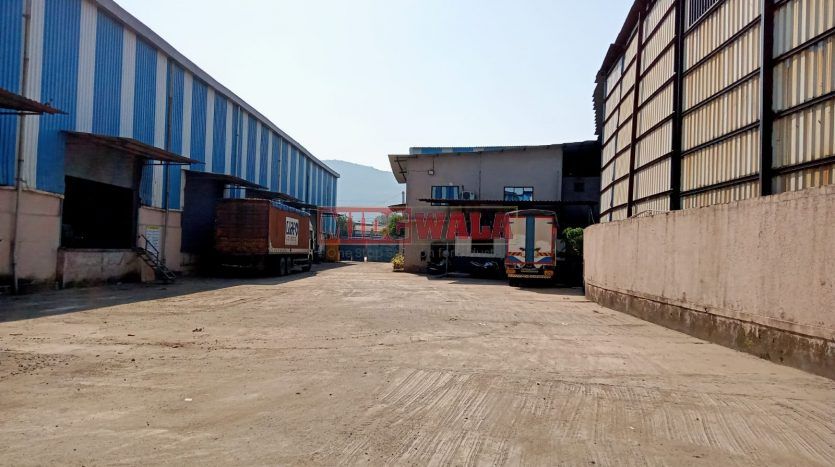 Large, modern warehouse in TTC Industrial Area, Taloja, Navi Mumbai. Suitable for storage and distribution.