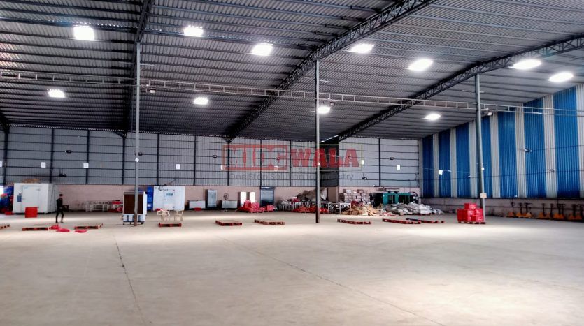 Large, modern warehouse in TTC Industrial Area, Taloja, Navi Mumbai. Suitable for storage and distribution.