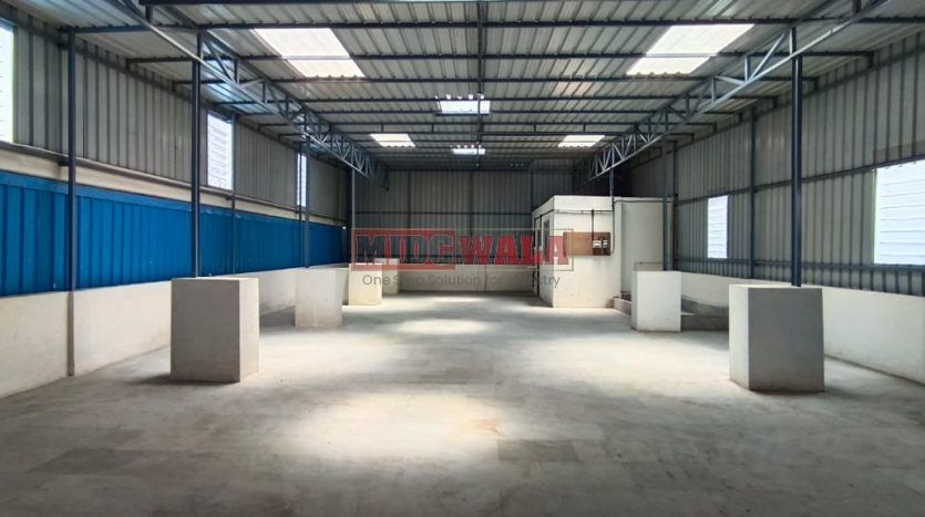 spacious and well-maintained industrial Building available for lease in Rabale, Navi Mumbai's TTC Industrial Area. The shed features ample workspace, ample power supply, and convenient access to transportation.