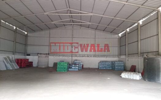 A modern and well-maintained warehouse in Taloja MIDC Navi Mumbai, featuring ample storage space, efficient loading docks, and strategic connectivity, ideal for businesses seeking seamless storage and distribution solutions.