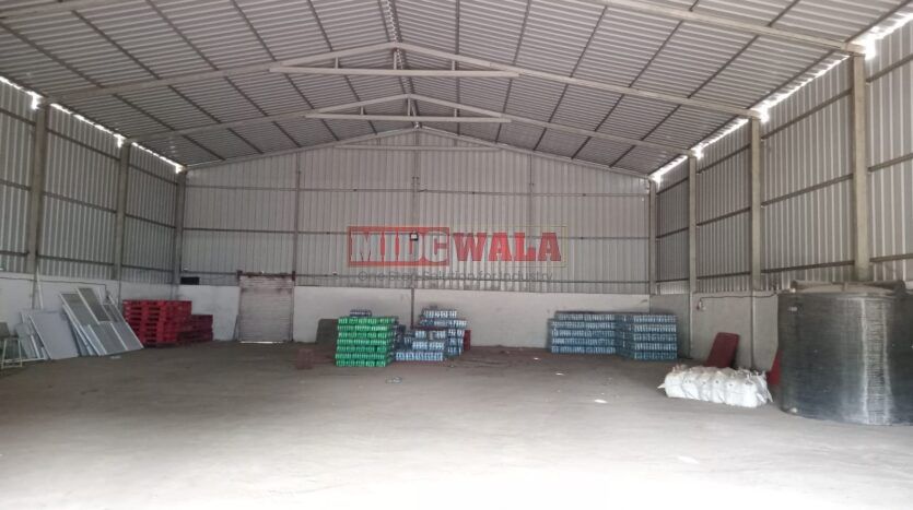 A modern and well-maintained warehouse in Taloja MIDC Navi Mumbai, featuring ample storage space, efficient loading docks, and strategic connectivity, ideal for businesses seeking seamless storage and distribution solutions.