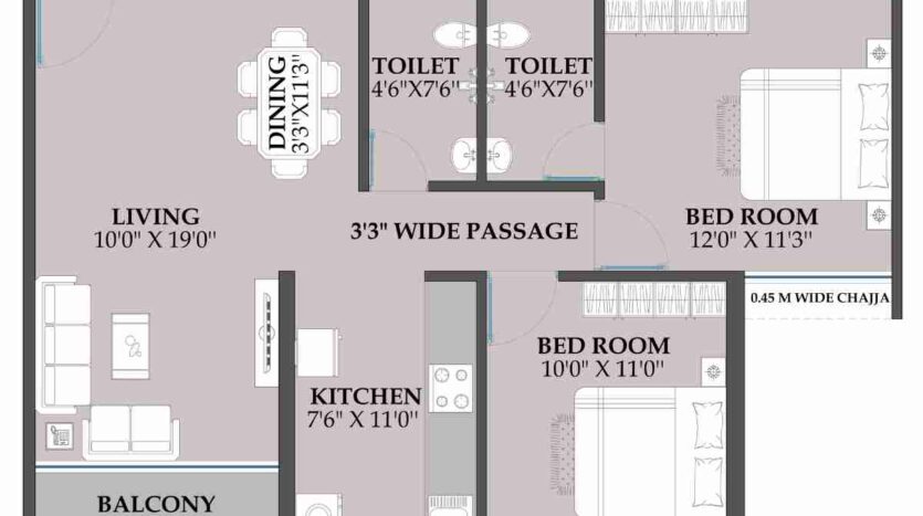 2 BHK apartments Navi Mumbai; Shakti One Luxuria sale In Koperkhairne 762 SQFT, MIDCWALA (1)