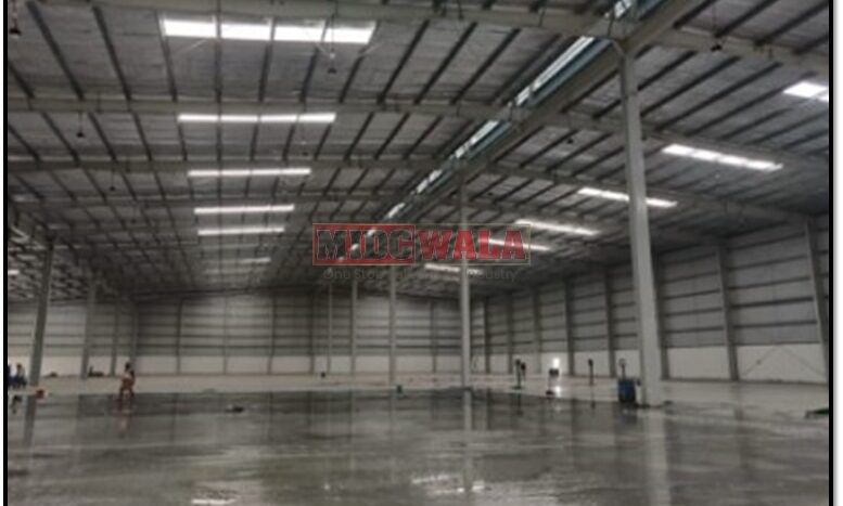 Spacious industrial warehouse available for lease in JNPT, Navi Mumbai, offering ample space for production, storage, and distribution. (MIDCWALA )