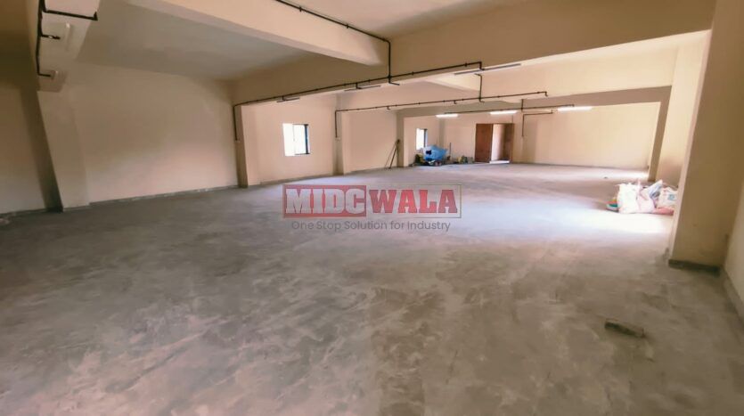 Industrial warehouse space (RCC construction) for lease in prime Turbhe MIDC location, Navi Mumbai.