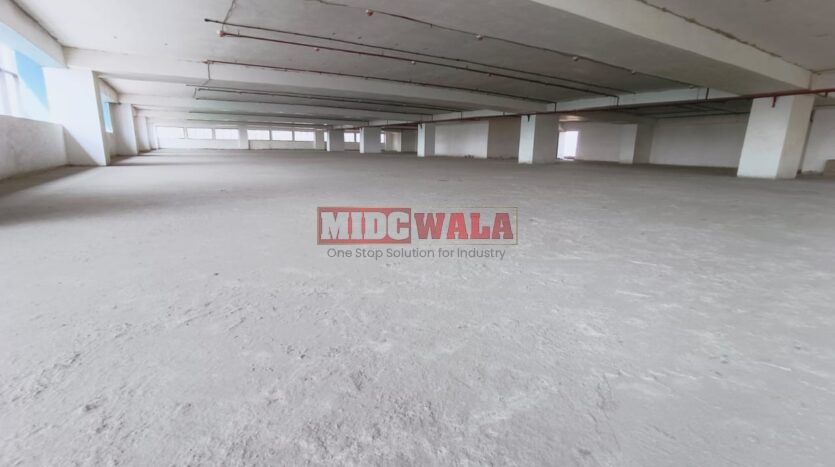 Industrial warehouse space (RCC construction) for lease in prime Turbhe MIDC location, Navi Mumbai.