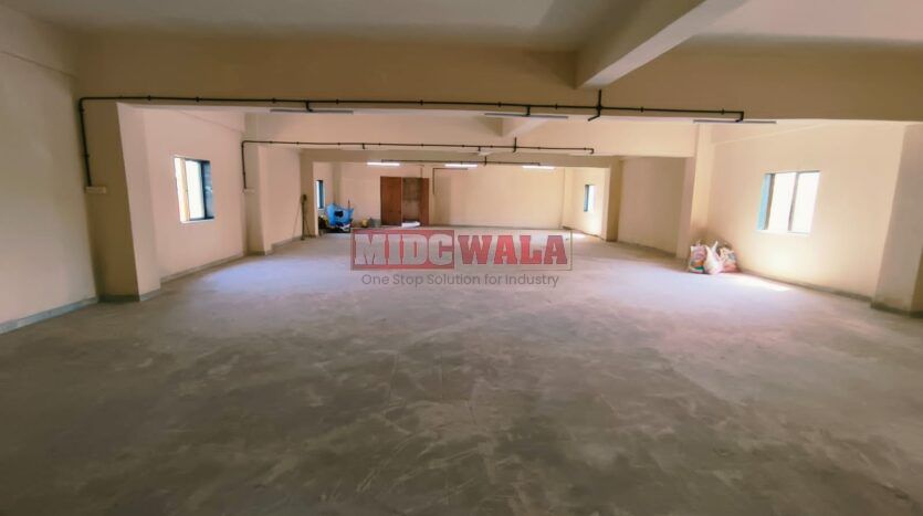 Industrial warehouse space (RCC construction) for lease in prime Turbhe MIDC location, Navi Mumbai.