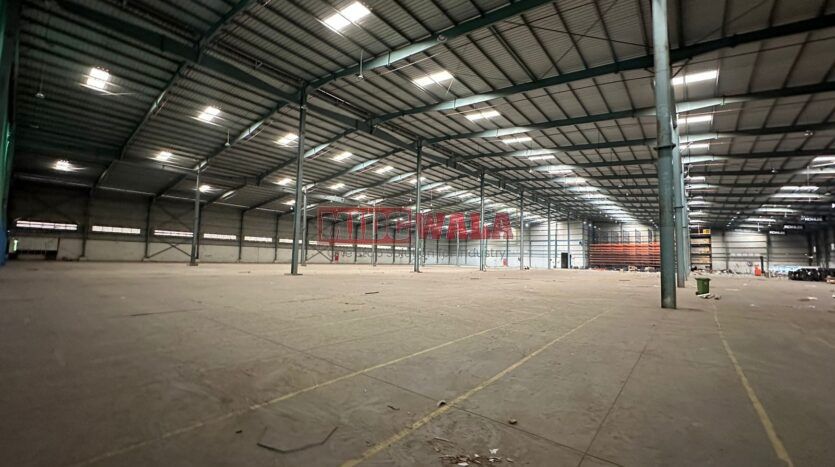 Industrial warehouse space available for lease on JNPT Road in Raigad, Maharashtra, India.