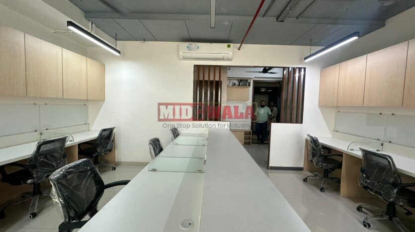 Move-in-ready office space with furniture included, available for lease in Belapur, Navi Mumbai.