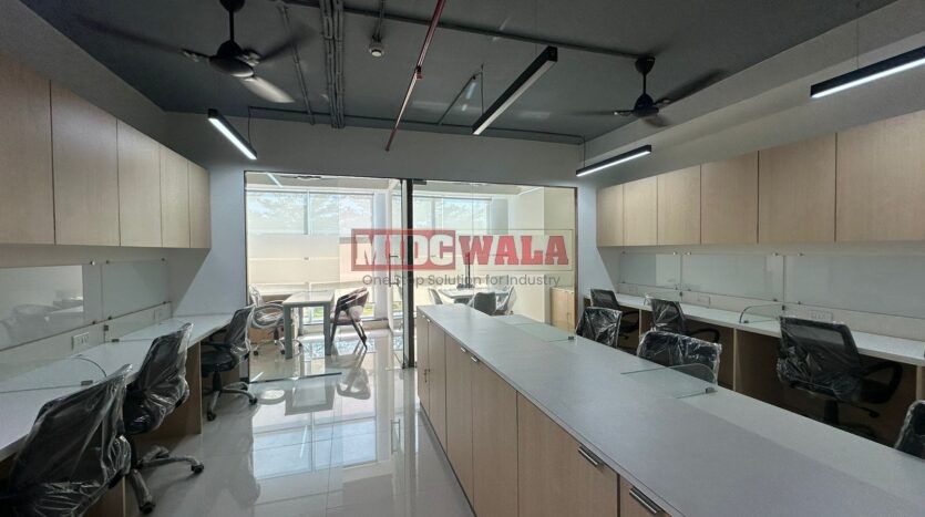 Move-in-ready office space with furniture included, available for lease in Belapur, Navi Mumbai.