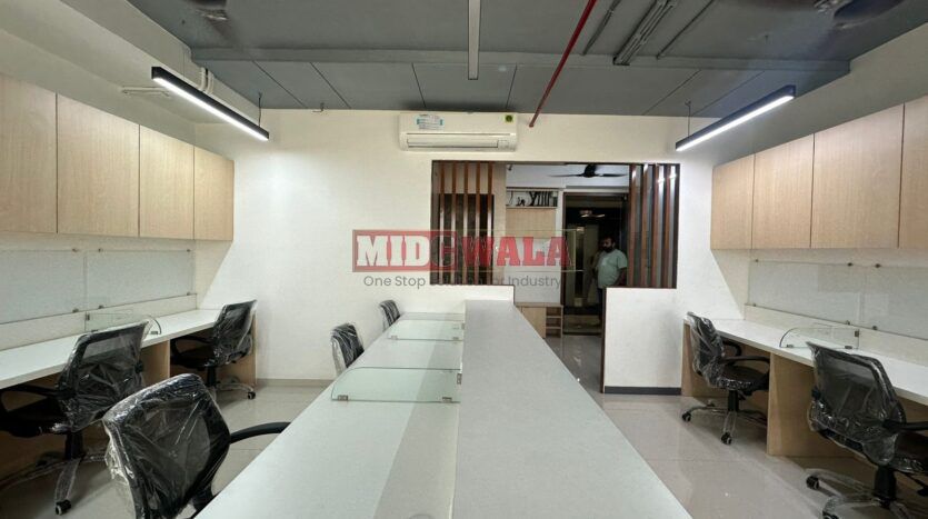 Move-in-ready office space with furniture included, available for lease in Belapur, Navi Mumbai.