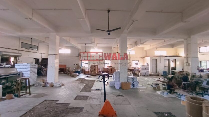 Spacious RCC industrial building available for lease in Rabale MIDC, Navi Mumbai.