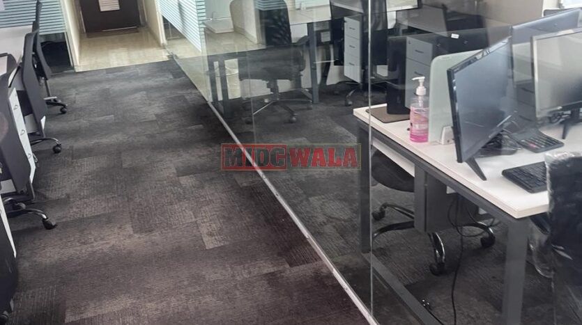 Move-in-ready office space with furniture included, available for lease in Mahape, Navi Mumbai.