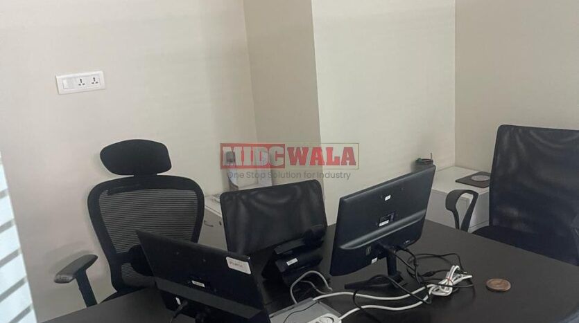 Move-in-ready office space with furniture included, available for lease in Mahape, Navi Mumbai.