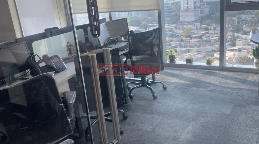 Move-in-ready office space with furniture included, available for lease in Mahape, Navi Mumbai.