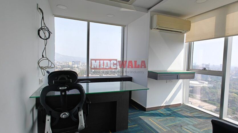 Fully furnished office space available for lease in Mahape, Navi Mumbai.