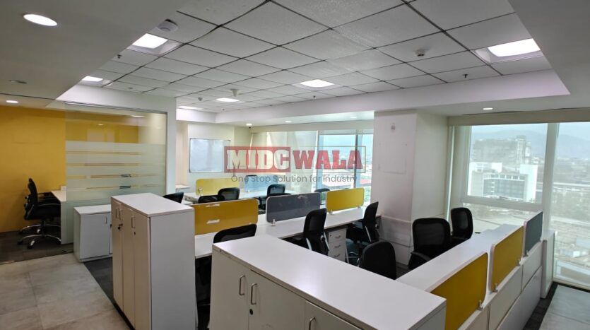 Fully furnished office space available for lease in Mahape, Navi Mumbai.