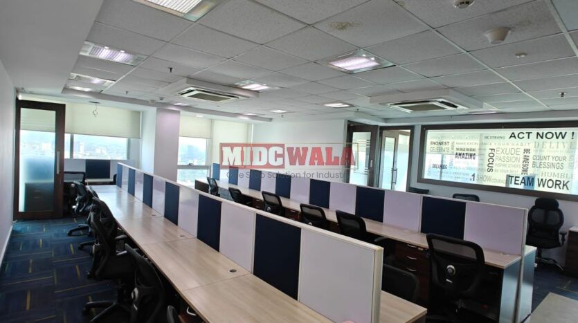 Fully furnished office space available for lease in Mahape, Navi Mumbai.