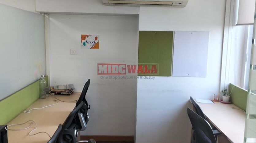 Move-in-ready office space with furniture included, available for lease in Mahape, Navi Mumbai.