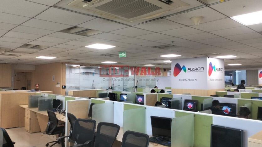 Move-in-ready office space with furniture included, available for lease in Mahape, Navi Mumbai.