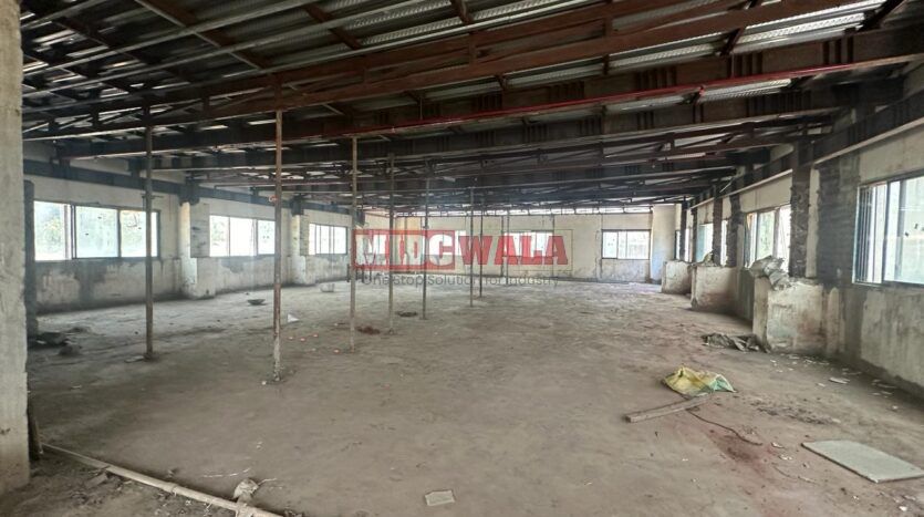 Industrial building for sale in Mahape, Navi Mumbai. Suitable for warehousing, manufacturing, or distribution.