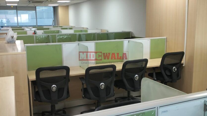 Fully furnished office space available for lease in Mahape, Navi Mumbai.