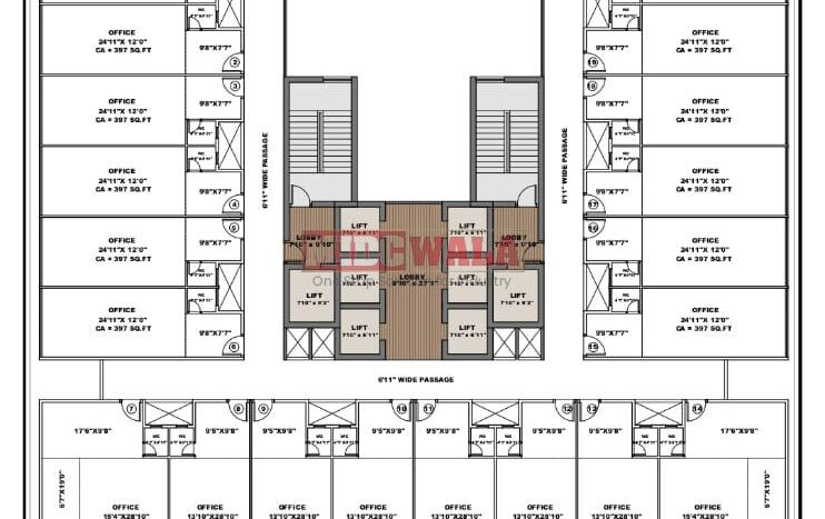 Modern office space for sale in Kamdhenu 23 West, a prime commercial complex in Koparkhairne, Navi Mumbai.