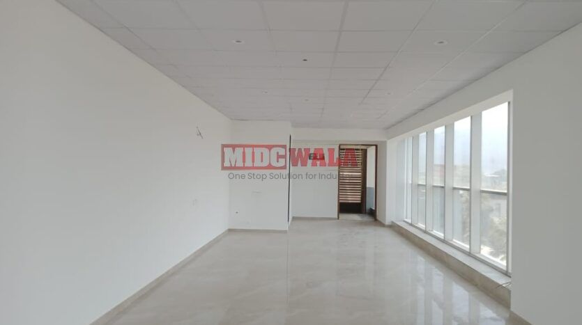 Modern commercial office space available for lease at Kamdhenu 23 West, Navi Mumbai.