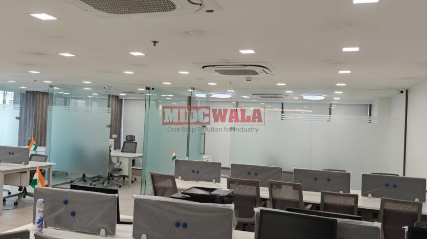 Modern office space with furniture ready for immediate occupancy in Belapur, Navi Mumbai.