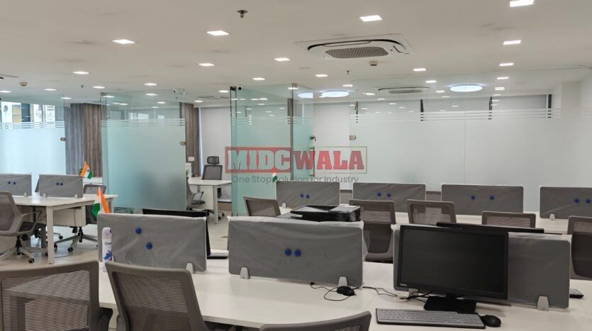 Modern office space with furniture ready for immediate occupancy in Belapur, Navi Mumbai.