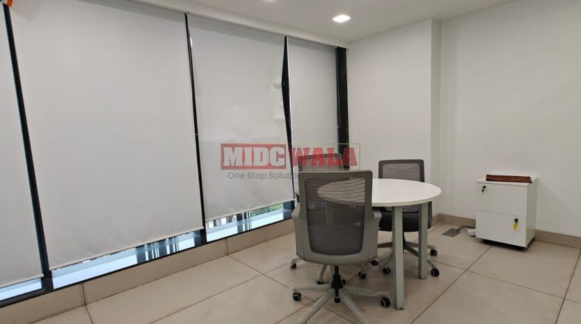 Modern office space with furniture ready for immediate occupancy in Belapur, Navi Mumbai.