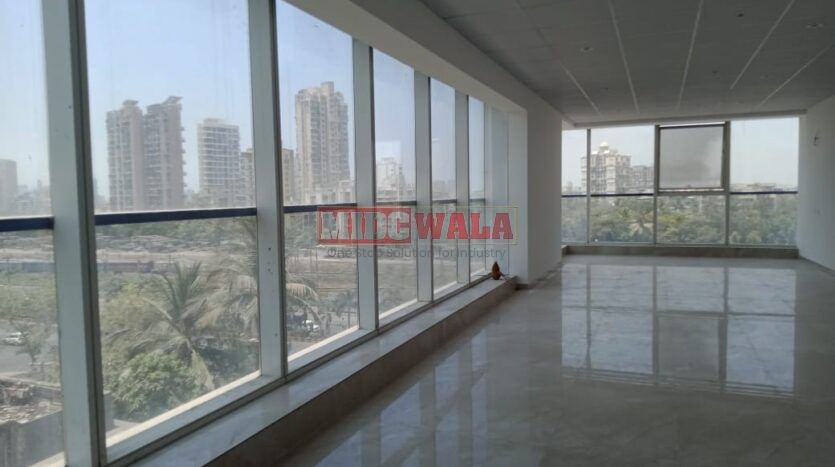 Modern commercial office space available for lease at Kamdhenu 23 West, Navi Mumbai.