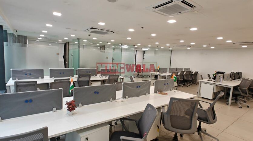 Modern office space with furniture ready for immediate occupancy in Belapur, Navi Mumbai.