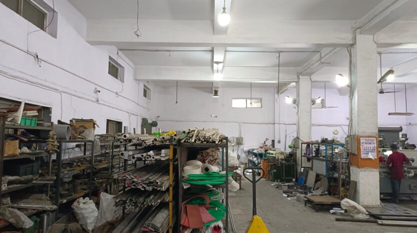 Spacious RCC industrial building available for lease in Rabale MIDC, Navi Mumbai.