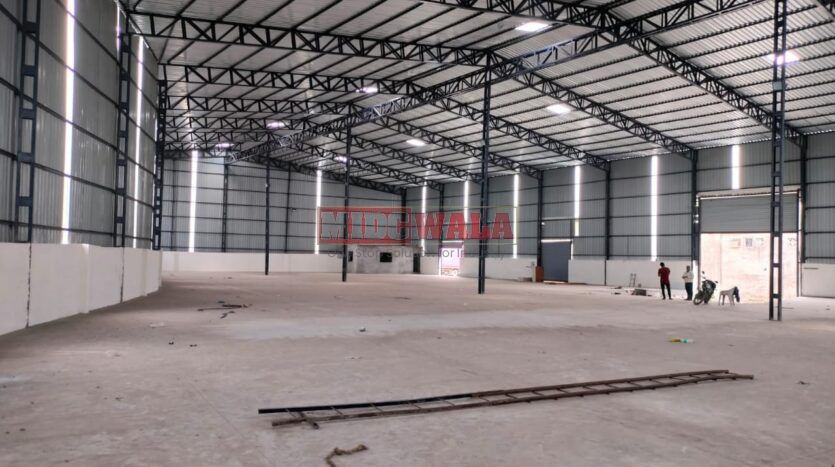 Spacious industrial warehouse available for lease in Shilphata.