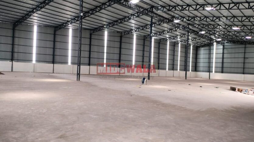 Spacious industrial warehouse available for lease in Shilphata.