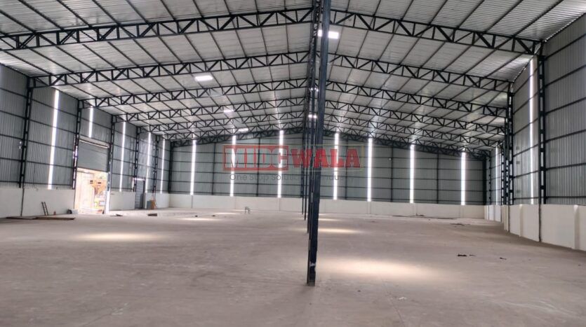 Spacious industrial warehouse available for lease in Shilphata.