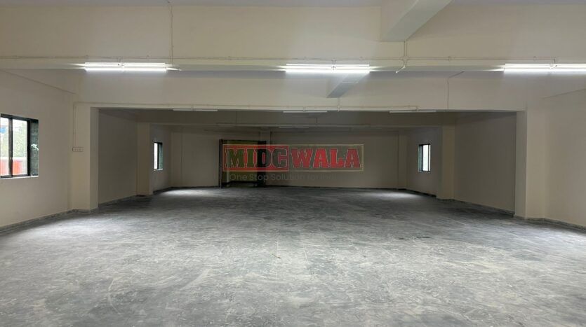 Spacious RCC industrial building available for lease in Navi Mumbai's Pawane MIDC.