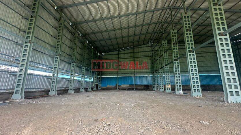 Industrial manufacturing shed available for lease in Taloja MIDC, Navi Mumbai.