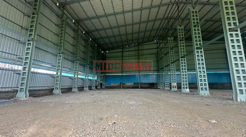 Industrial manufacturing shed available for lease in Taloja MIDC, Navi Mumbai.