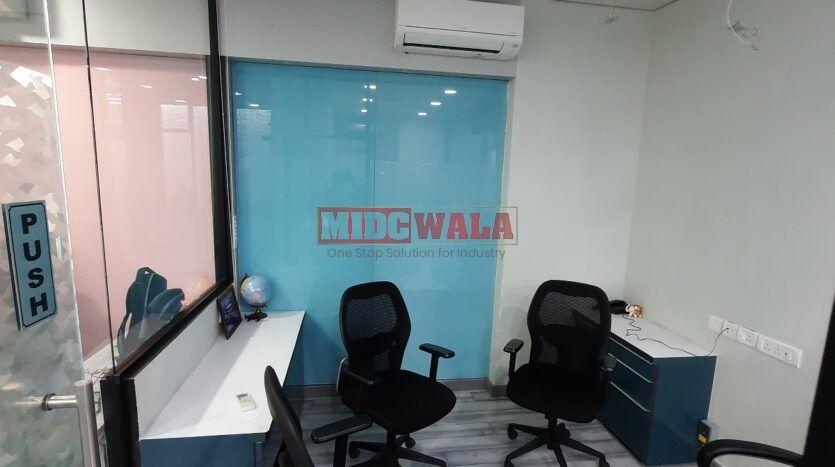 Modern office space for lease in Raheja Tesla, Juinagar Navi Mumbai.