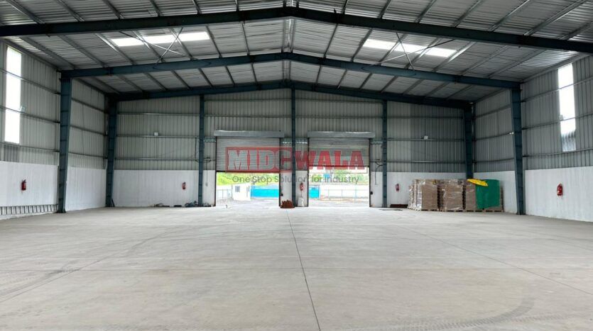 Modern industrial warehouse for lease in JNPT Road Uran Navi Mumbai.