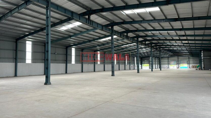 Modern industrial warehouse for lease in JNPT Road Uran Navi Mumbai.