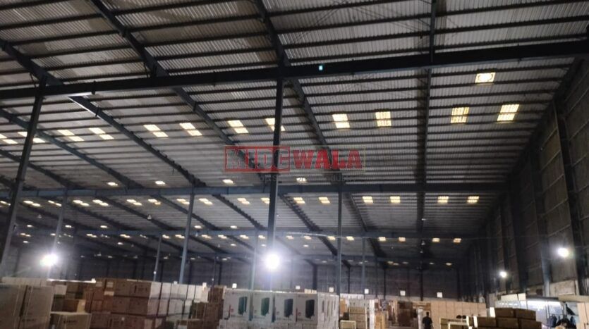Brand new warehouse or storage facility for lease in Bhiwandi's industrial area.