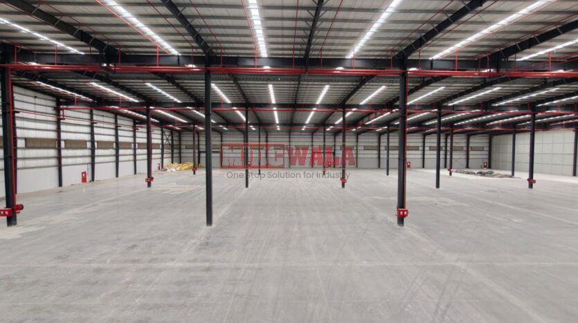 Industrial shed exterior, Taloja MIDC