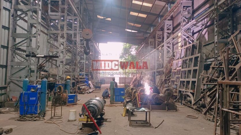 Spacious engineering factory interior for sale in Rabale MIDC