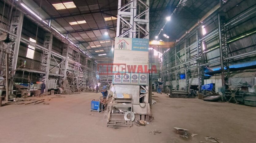 Spacious engineering factory interior for sale in Rabale MIDC